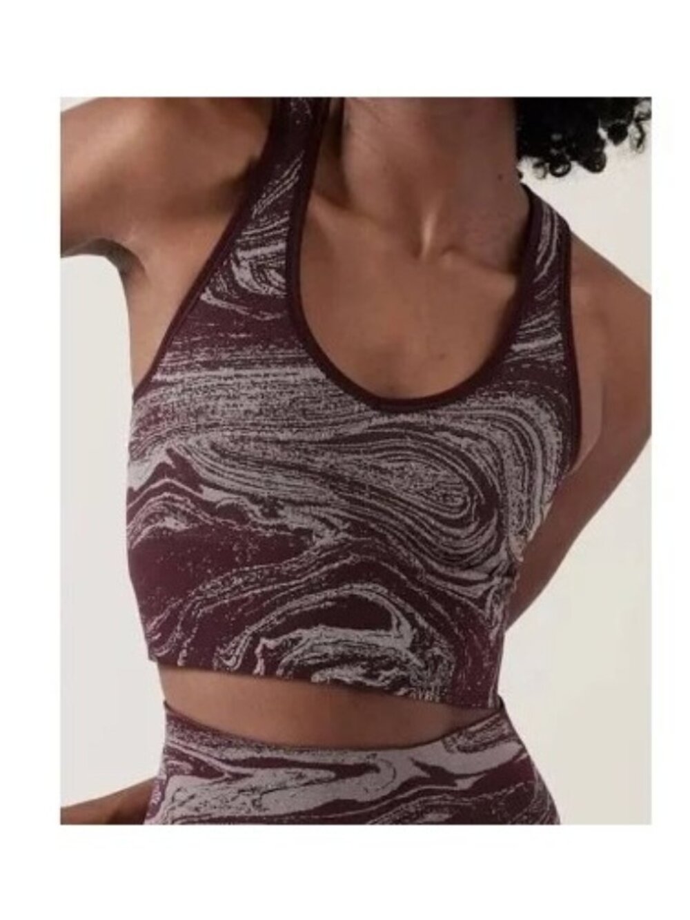 Athleta NEW Aurora Seamless Shine Tank In Spiced Cabernet Medium